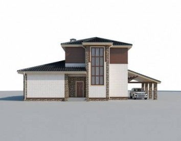 Проект дома из блоков 10-2124