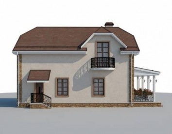 Проект дома из блоков 10-2140