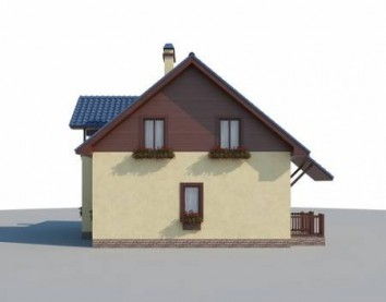 Проект дома из блоков 10-980