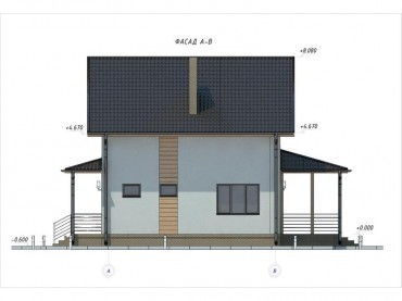 Проект дома из блоков м34