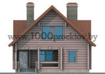 Проект деревянного дома 1077