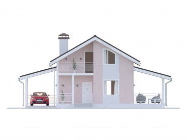 Проект каркасного дома 2-16