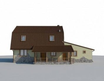 Проект дома из блоков 10-2070