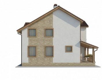 Проект дома из блоков 10-2037