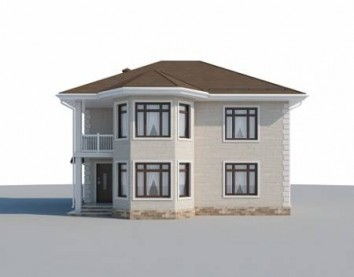 Проект дома из блоков 10-2255