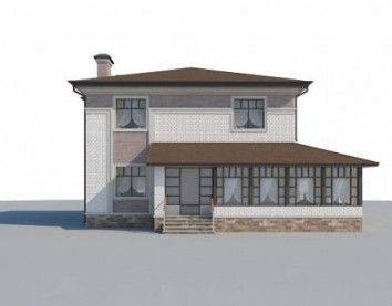 Проект дома из блоков 10-2257