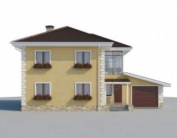 Проект дома из блоков 10-2153-2