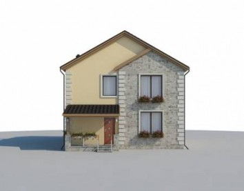 Проект дома из блоков 10-2041