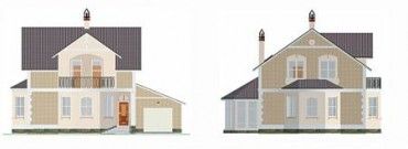 Проект дома из блоков 1544