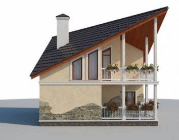 Проект дома из блоков 10-2156