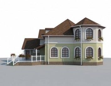 Проект дома из блоков 10-2225