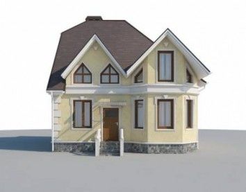 Проект дома из блоков 10-2190