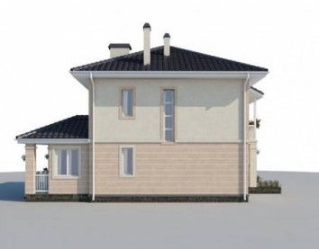 Проект дома из блоков 10-2075