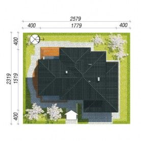 Проект дома из блоков 1584