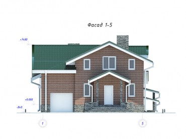Проект дома из блоков 1506