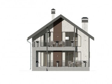 Проект каркасного дома 2-14