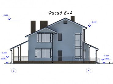 Проект дома из блоков м35