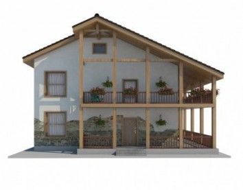 Проект дома из блоков 10-2045