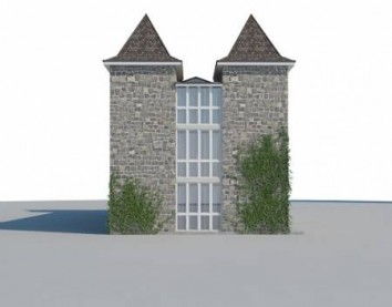 Проект дома из блоков 10-2105