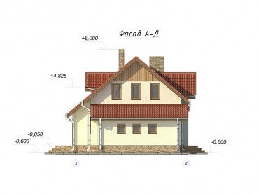 Проект дома из блоков м23