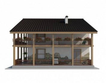 Проект дома из блоков 10-2045