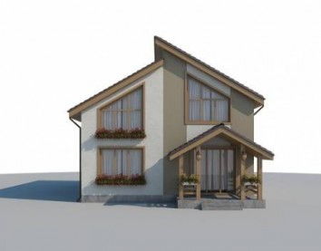 Проект дома из блоков 10-2044