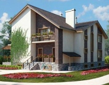 Проект дома из блоков 10-2114