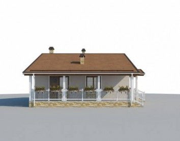 Проект дома из блоков 10-2215