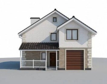 Проект дома из блоков 10-2077