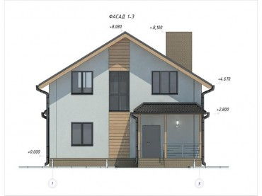 Проект дома из блоков м34