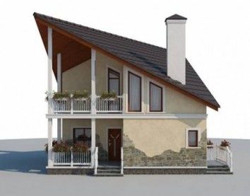 Проект дома из блоков 10-2156