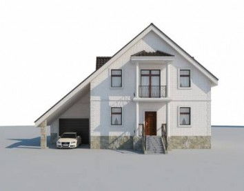 Проект дома из блоков 10-2089