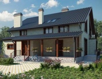 Проект дома из блоков 10-2113