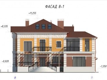 Проект дома из блоков 1625