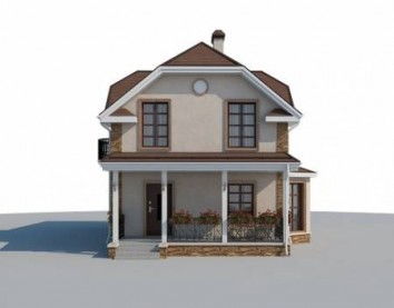 Проект дома из блоков 10-2140