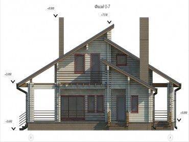 Проект деревянного дома 3-10