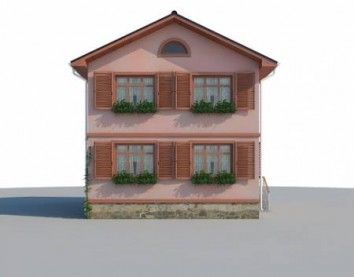 Проект дома из блоков 10-2125