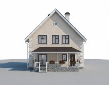 Проект дома из блоков 10-2207