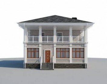 Проект дома из блоков 10-2211