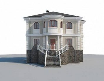 Проект дома из блоков 10-2204