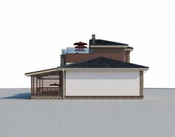 Проект дома из блоков 10-2124