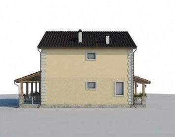 Проект дома из блоков 10-2041