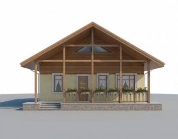 Проект дома из блоков 10-2214