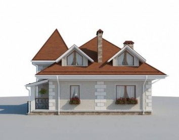 Проект дома из блоков 10-2223