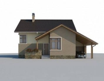 Проект дома из блоков 10-2134-2