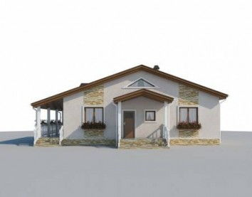 Проект дома из блоков 10-2215