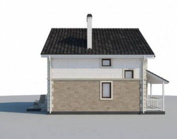 Проект дома из блоков 10-2077