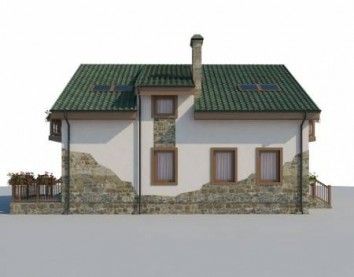 Проект дома из блоков 10-2060