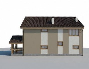 Проект дома из блоков 10-2044