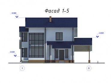 Проект дома из блоков м35